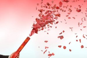 קונפטי לבבות מקצועי אדום לבן