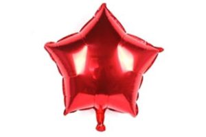 בלון מיילר בצורת כוכב בצבע אדום