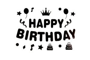 מדבקות לבלונים HB שחור